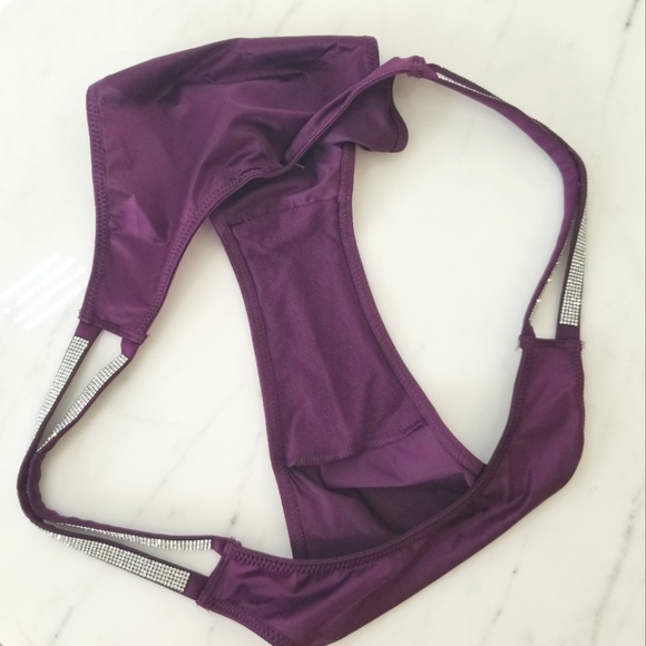 Victoria's Secret Very Sexy Double Shine Strap Smooth Brazilian Panty Grape NWT - Picture 10 of 14